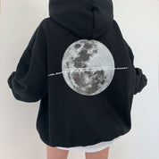 Dames Veelzijdige Casual Street Style Hoodie met Space Print | Sacha