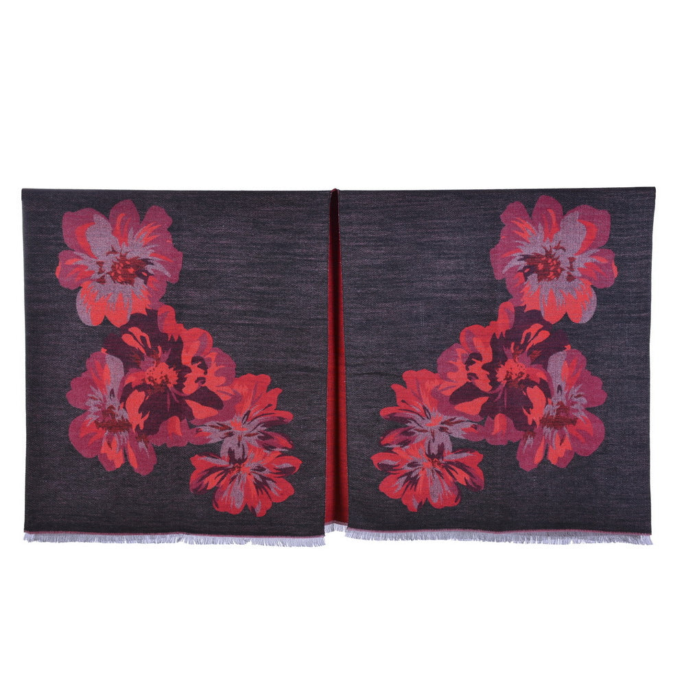 Dames Elegante Cape Sjaal met Bloemen Print | Levi