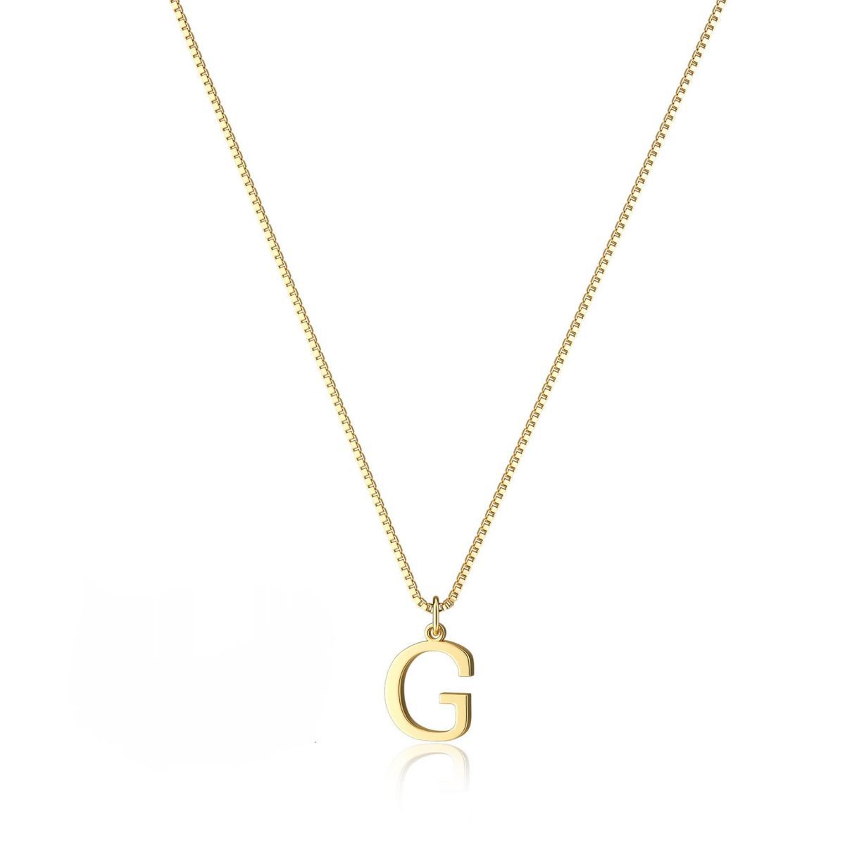 Dames Stijlvolle Trendy Vergulde Gouden Initialen Ketting met Letter | Lanette
