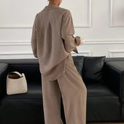 Dames Elegante Trendy Linnen Look Set | Dalisha