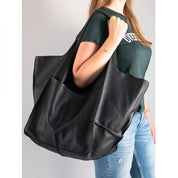 Dames Oversized Faux Leren Vintage Schoudertas | Lara