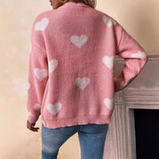 Dames Stijlvolle Elegante Gebreid Vest met Harten | Ralaya