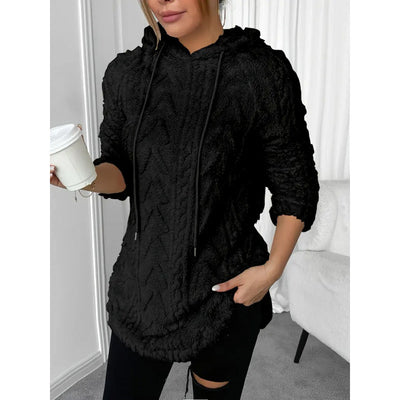 Dames Stijlvolle Trendy Gebreide Hoodie met Structuur | Shola