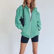 Dames Tijdloze Casual Warme Vest met Capuchon en Rits | Sharona