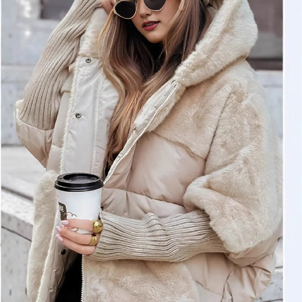 Dames Luxueuze Elegante Trendy Winterjas met Faux Fur Details en Capuchon | Bonadine