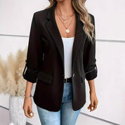 Dames Stijlvolle Lange Mouw Blazer voor Herfst en Winter | Byzanda