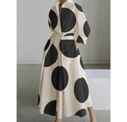 Dames Elegante Jurk met Overhemdkraag | Nadira