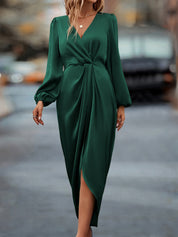 Dames Elegante Maxi Jurk met V-hals en Tailleaccent | Navessa