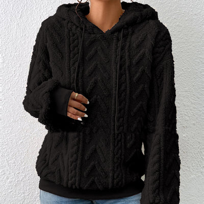 Dames Teddy Hoodie met Geometrisch Patroon | Ralomy