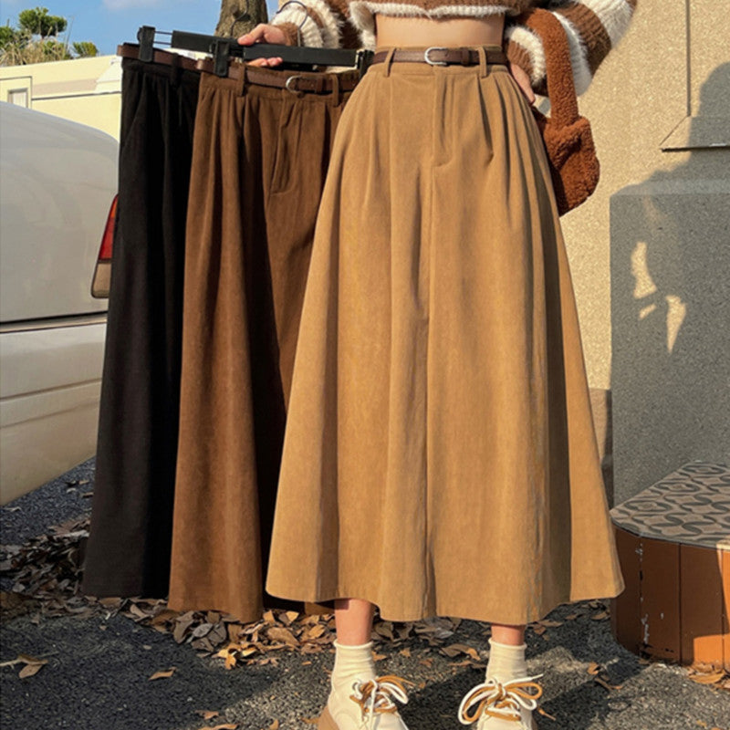 Dames Hoge Taille A-lijn Midi Rok | Amaya