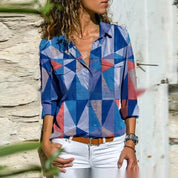 Dames Veelzijdige Blouse met Geometrische Print | Helen