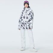 Dames Waterdichte Warme Trendy Ski Overall Set met Print | Vessa
