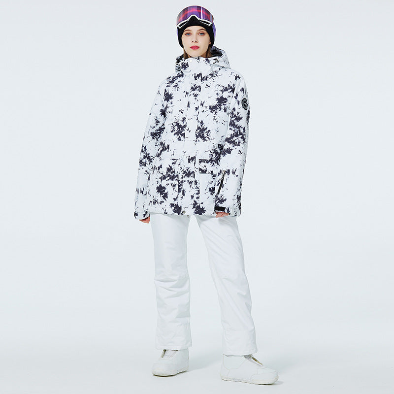 Dames Waterdichte Warme Trendy Ski Overall Set met Print | Vessa