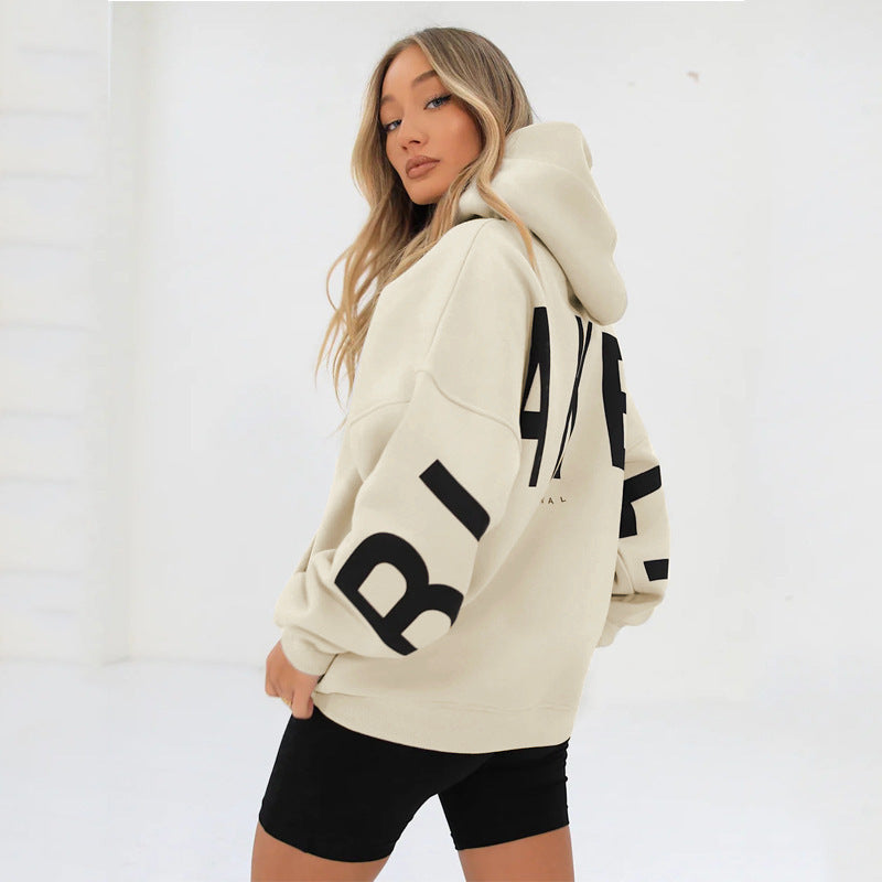 Dames Trendy Warme Hoodie met Capuchon en Statement Text Print | Savannah