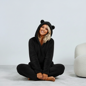 Dames Lounge Wear Teddy Onesie met Beren Oortjes | Felicia