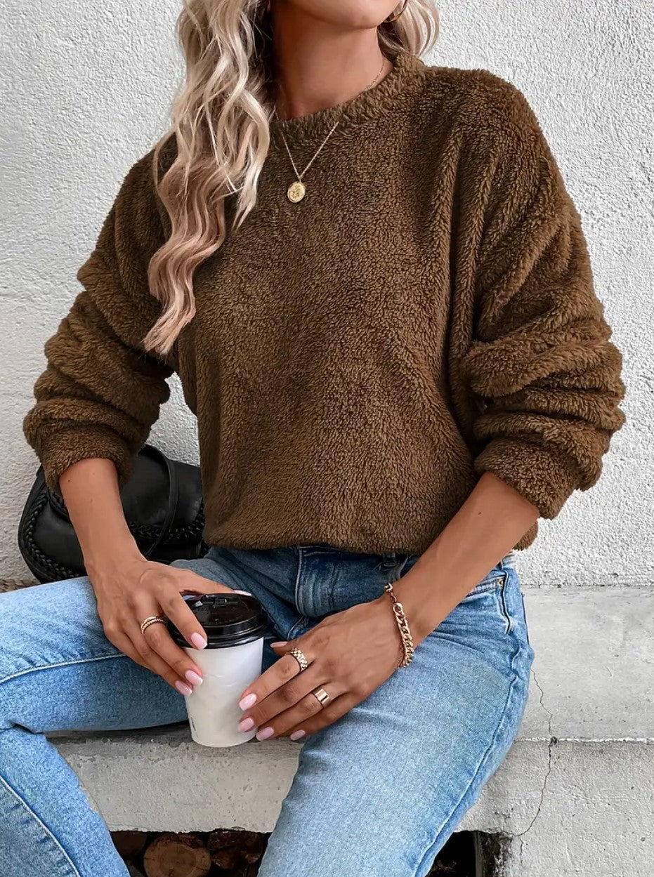 Dames Trendy Stijlvolle Zachte Fleece Trui | Shakira