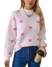 Dames Elegante Stijlvolle Zachte Hartjes Trui | Reggy