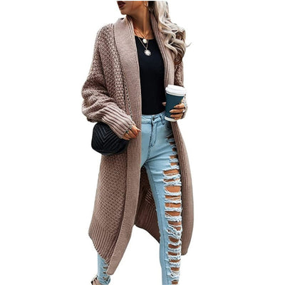 Dames Elegante Trendy Lange Gebreide Vest met Structuur | Richa