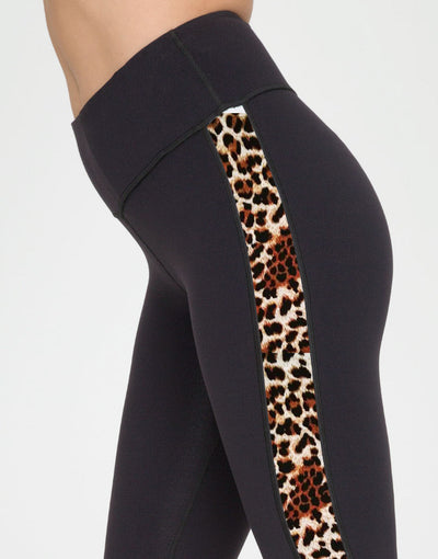 Dames Veelzijdige Trendy Sport legging met Panter en Check Contrast Streep | Atiare