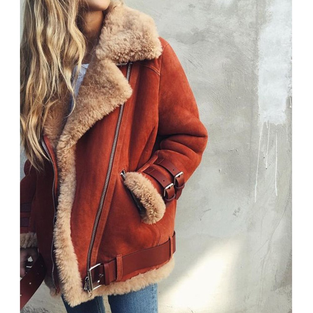 Dames Stijlvolle Shearling Aviator Jas | Bellamy