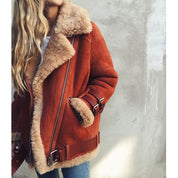 Dames Stijlvolle Shearling Aviator Jas | Bellamy