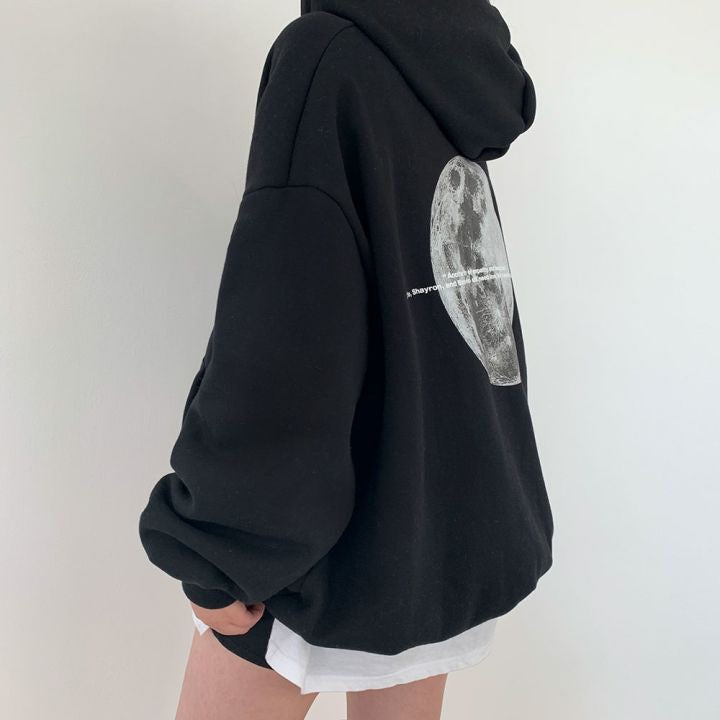 Dames Veelzijdige Casual Street Style Hoodie met Space Print | Sacha