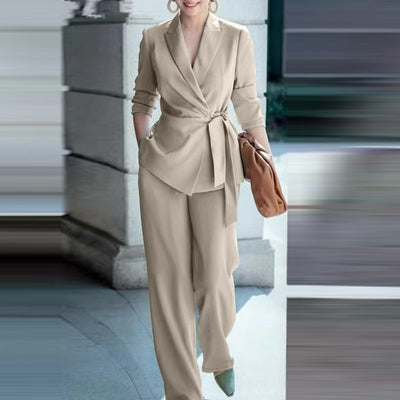 Dames Elegante Tweedelige Set met Broek en Blazer | Damania