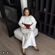 Dames Tweedelige Set met Zachte Trui en Lange Rok | Diva