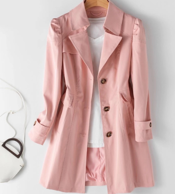 Dames Halflange Trenchcoat met Knopen | Beau