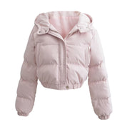 Vrouwen Korte Gewatteerde Puffer Jas met Capuchon | Beryl