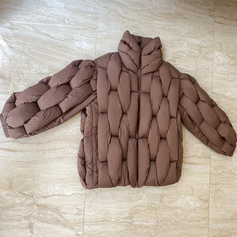 Dames Oversized Pufferjas met Gevlochten Patroon | Betsie