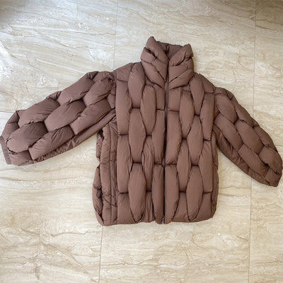 Dames Oversized Pufferjas met Gevlochten Patroon | Betsie