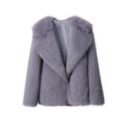 Dames Trendy Volume Stijlvolle Faux Fur Jas met Grote Kraag | Balthy