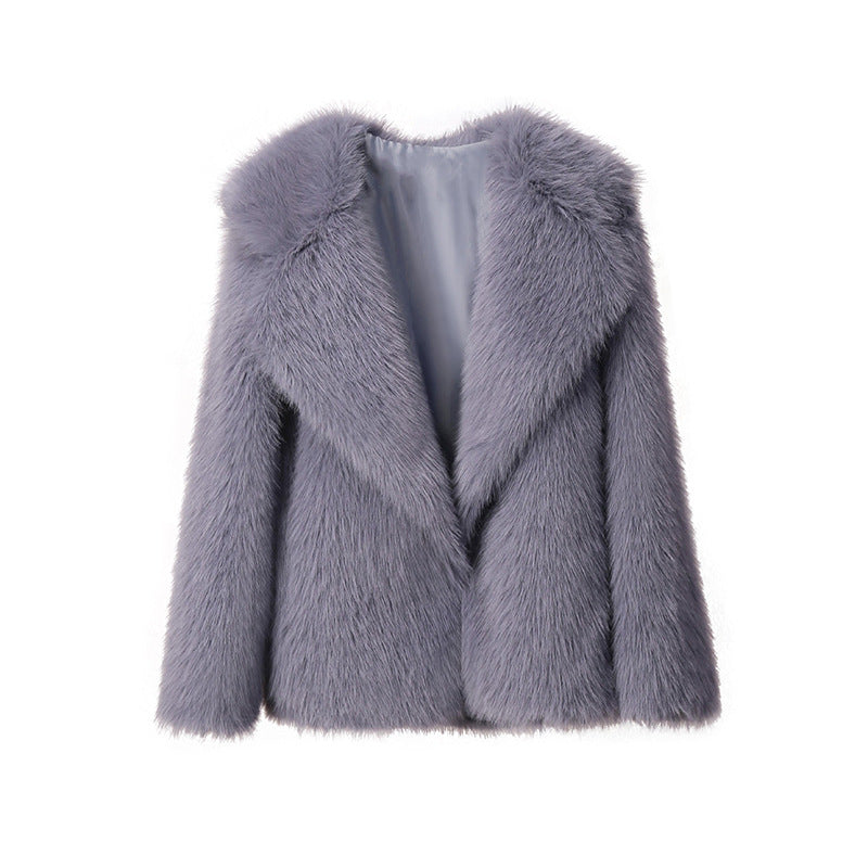 Dames Trendy Volume Stijlvolle Faux Fur Jas met Grote Kraag | Balthy