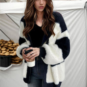 Dames Losvallende Trendy Gebreide Gestreepte Vest | Revera