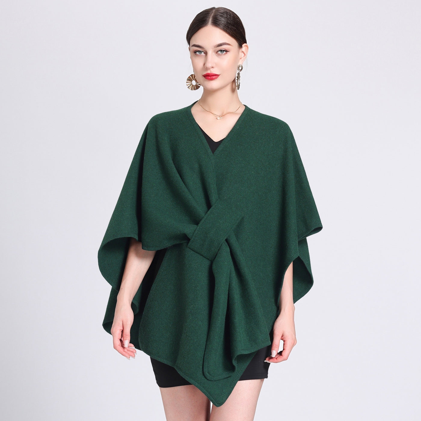 Dames Stijlvolle Elegante Poncho met Riem Detail | Leandra