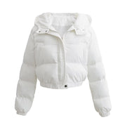 Vrouwen Korte Gewatteerde Puffer Jas met Capuchon | Beryl