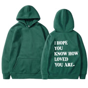 Dames Trendy Hoodie met Self Love Text Print | Soldana