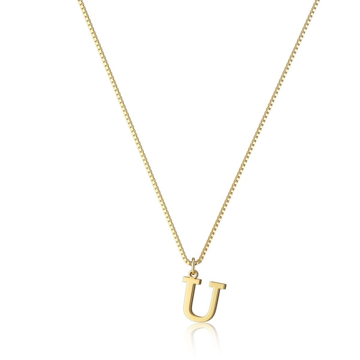 Dames Stijlvolle Trendy Vergulde Gouden Initialen Ketting met Letter | Lanette