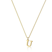 Dames Stijlvolle Trendy Vergulde Gouden Initialen Ketting met Letter | Lanette