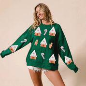 Dames Speelse Kerst Trui met Print | Rangga