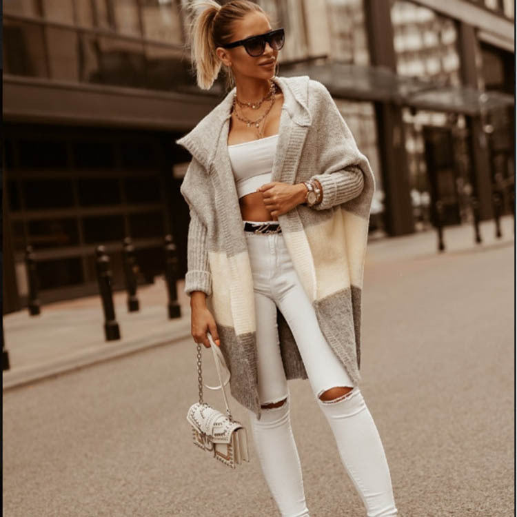 Dames Colorblock Hooded Cardigan Jas | Rita