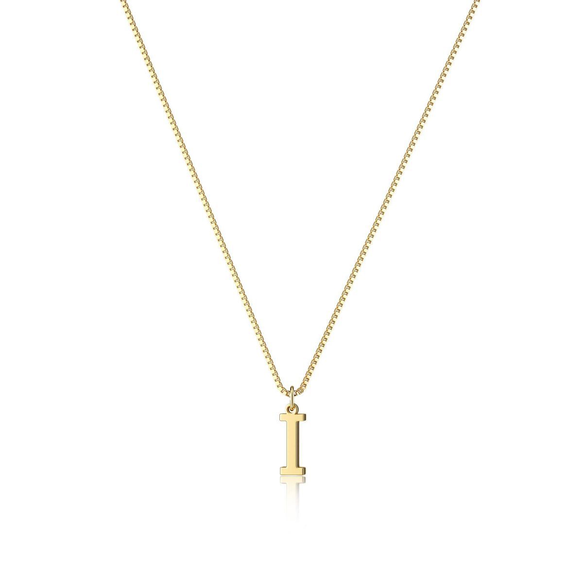 Dames Stijlvolle Trendy Vergulde Gouden Initialen Ketting met Letter | Lanette