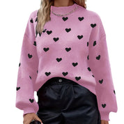 Dames Gebreide Stijlvolle Trui met Hartjes | Roma