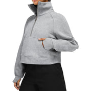 Dames Sportieve Comfortabele Sweater met Halve Rits | Solira