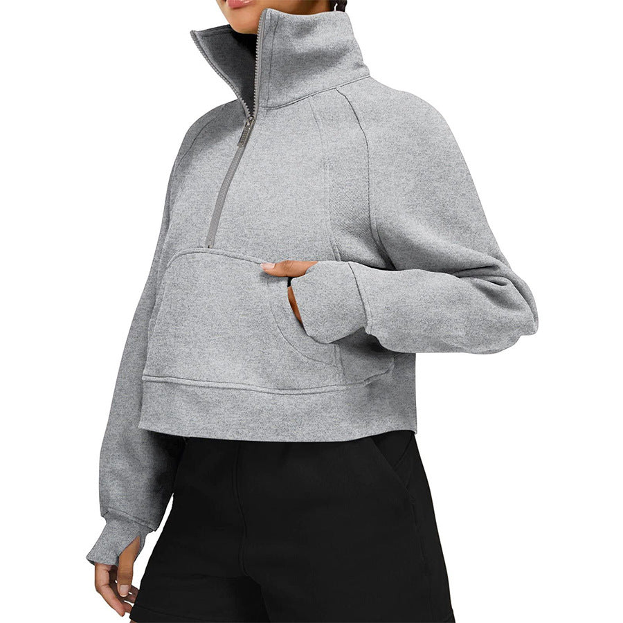Dames Sportieve Comfortabele Sweater met Halve Rits | Solira