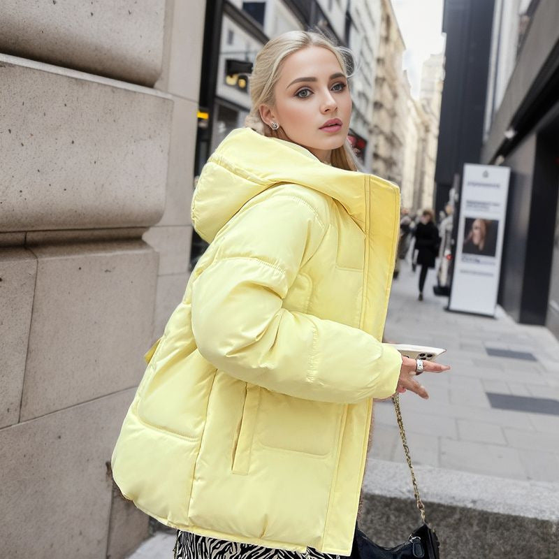 Dames Warme Gewatteerde Puffer Jas met Capuchon en Trendy Zak Details | Balora