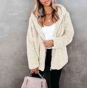 Dames Comfortabele Stijlvolle Teddy Fleece Vest met Rits en Capuchon | Sreviana