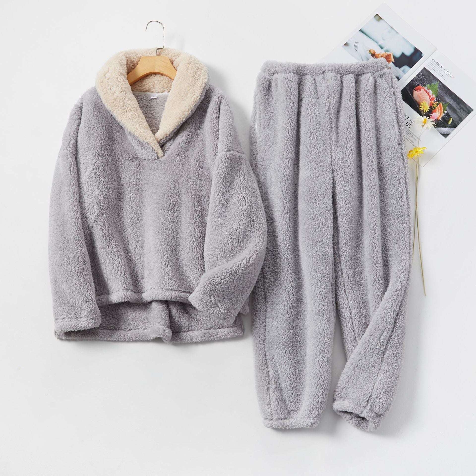Dames Warme Fleece Pyjama Set | Firouze