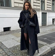 Dames Trendy Elegante Lange Overjas | Boleo